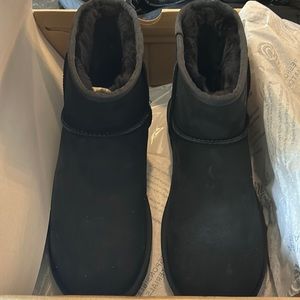 Brand new never worn still in box women’s Ugg’s in color black short bootie